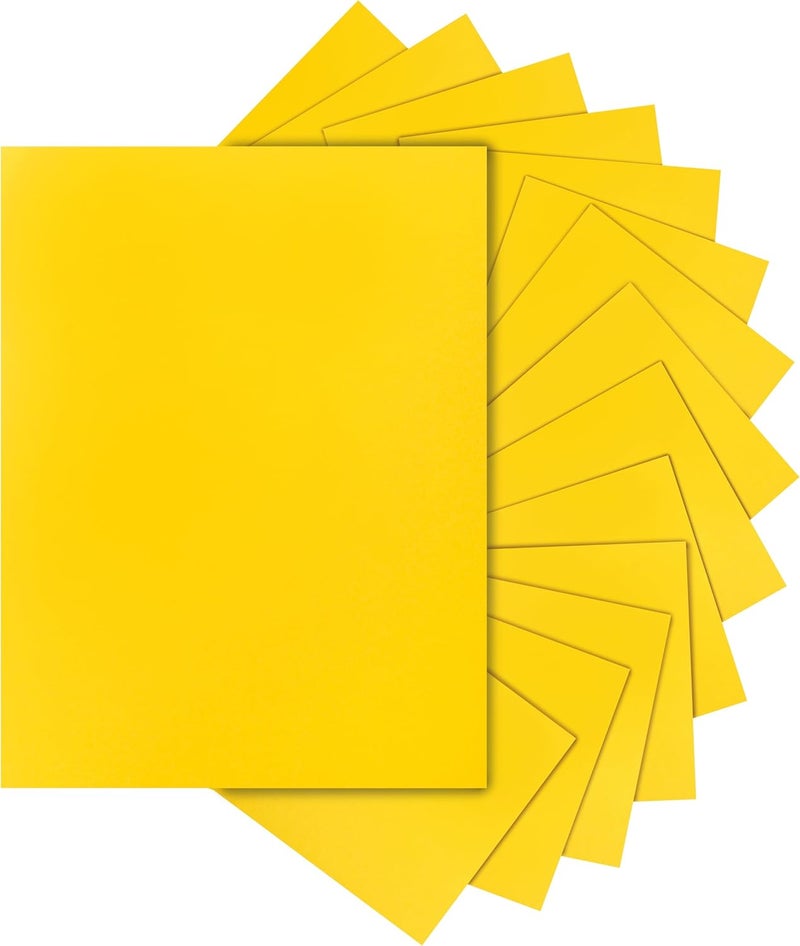 Silunkia 40 Sheets Yellow Cardstock 8.5 x 11 Crafts Paper, 200gsm/75lb Heavyweight Card Stock Printer Paper for DIY Cards Making, Certificates, Wedding Invitations, Menus, Birthday Decorations, School - Image 1